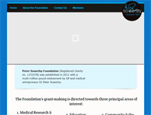 Tablet Screenshot of petersowerbyfoundation.com
